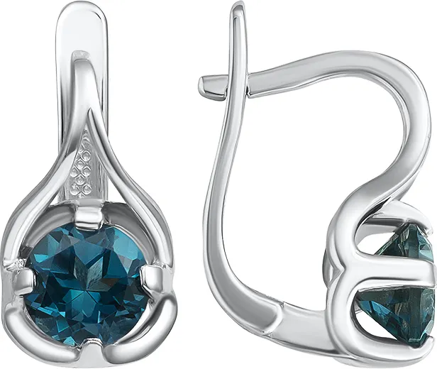Серьги из белого золота Кристалл CP10600226773 (с топазами)