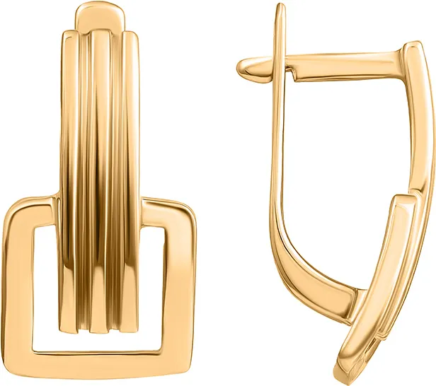 Серьги из красного золота Кристалл CP33300226773