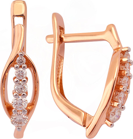 Серьги из красного золота Кристалл CC14800226773 (с фианитами)