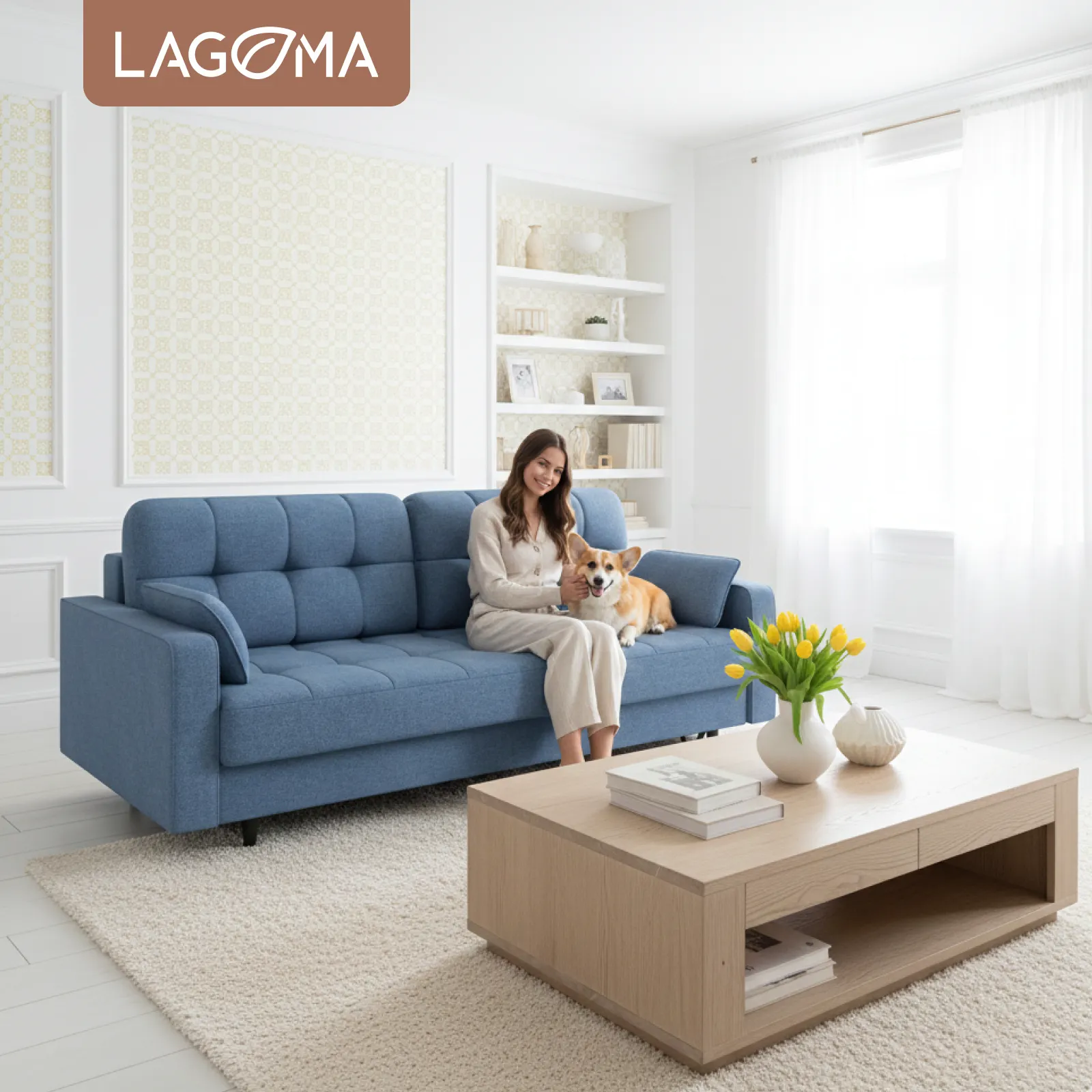 Диван LAGOMA Рен (Bravo Blue) — фото 5