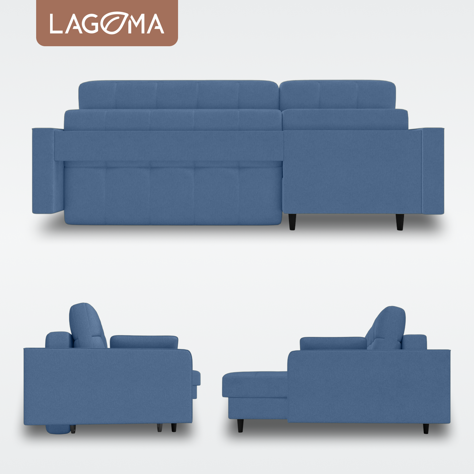 Диван угловой LAGOMA Рен (Bravo Blue) — фото 6