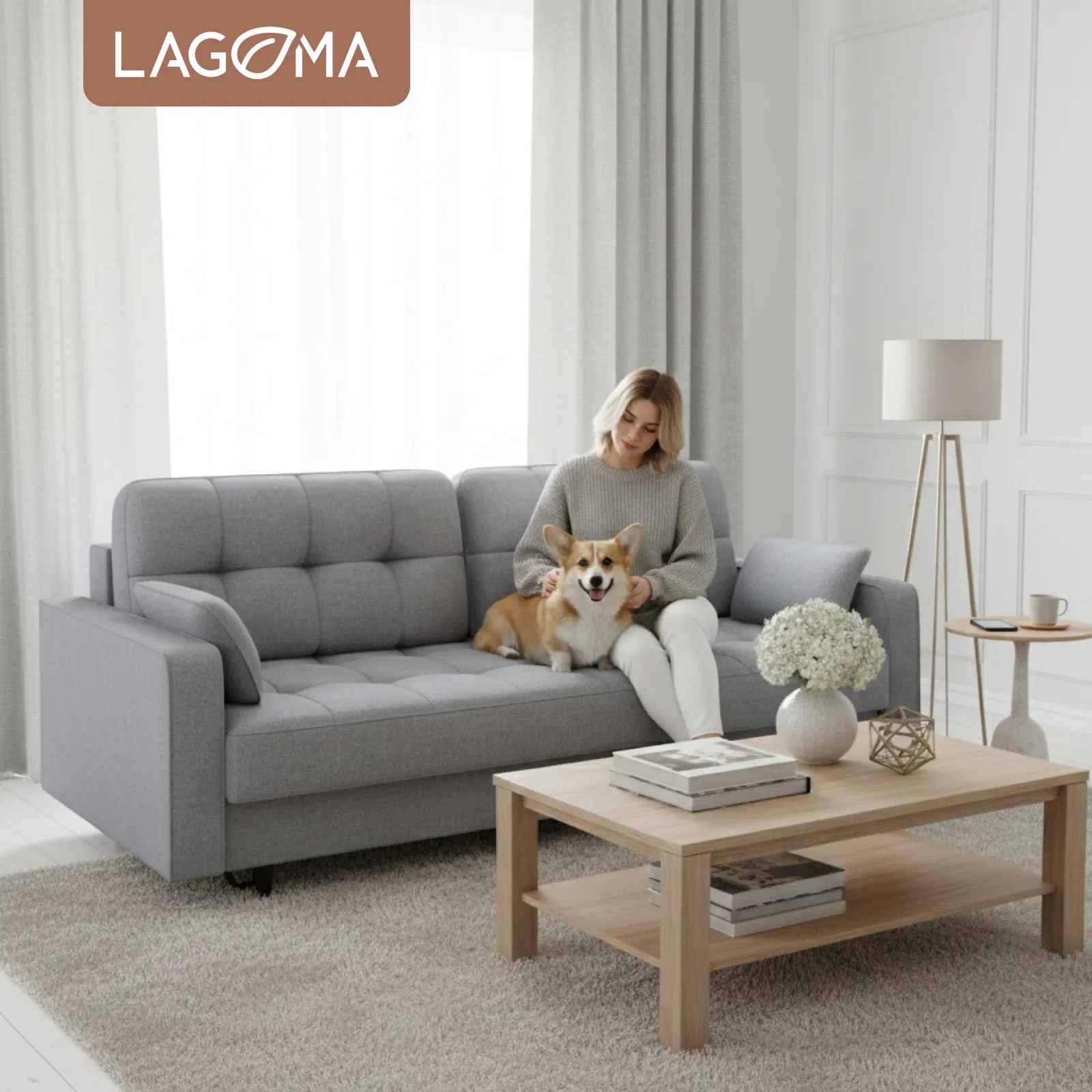 Диван LAGOMA Рен (Bravo Grey) — фото 5