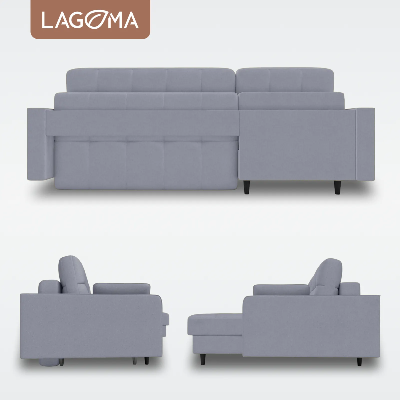 Диван угловой LAGOMA Рен (Bravo Grey) — фото 6