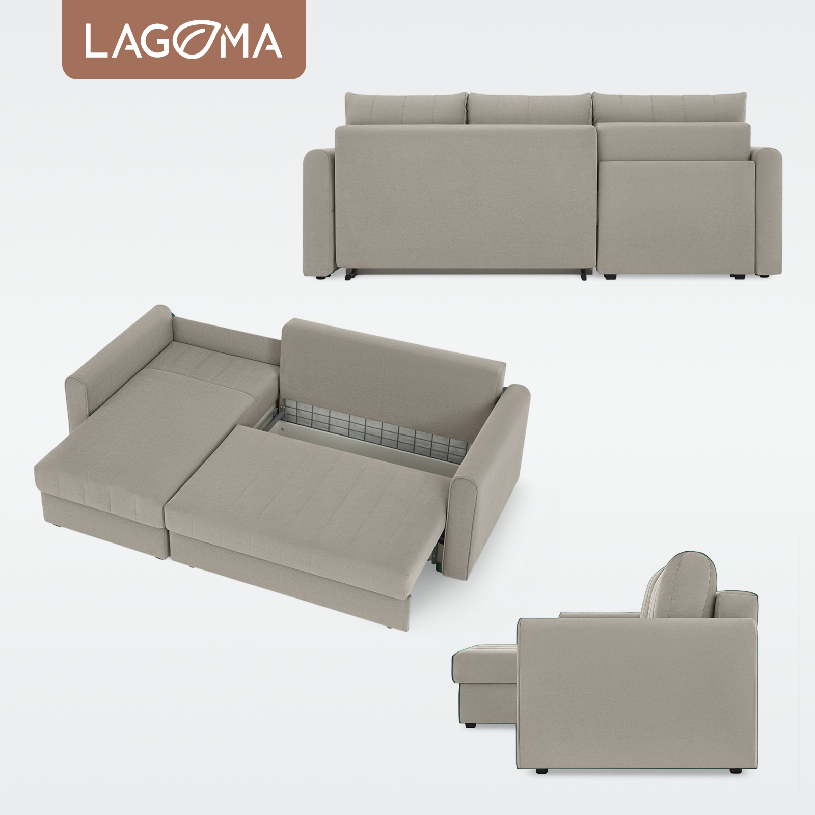 Диван угловой LAGOMA Рона (Savage 290) — фото 6