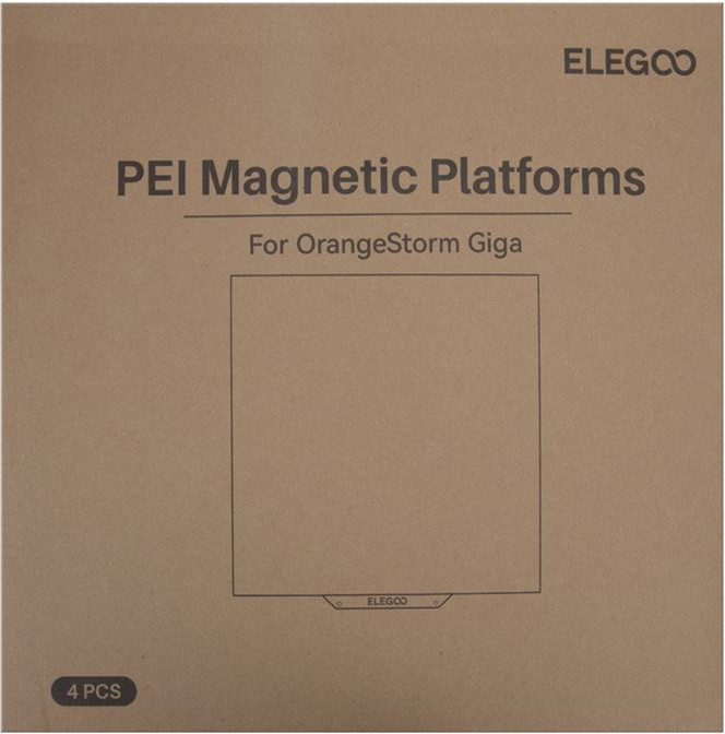 Магнитная пластина для стола 3D-принтера Elegoo OrangeStorm Giga / 50.204.0105 (4шт) — фото 2