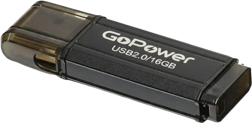 USB flash накопитель GoPower HIT 16GB USB2.0 / 00-00035946 (черный)