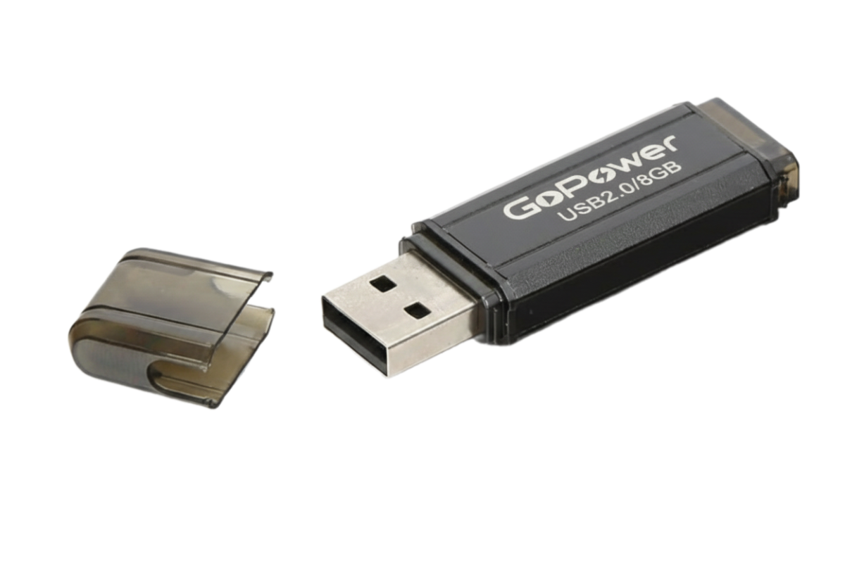 USB flash накопитель GoPower HIT 8GB USB2.0 / 00-00035947 (черный) — фото 2