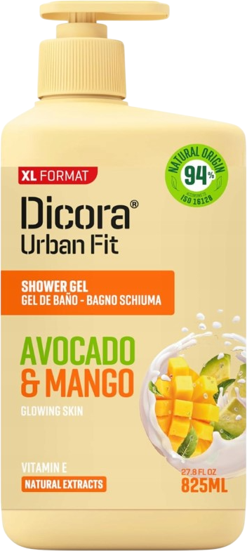 Гель для душа Dicora Mango & Avocado с витамином Е (825мл)