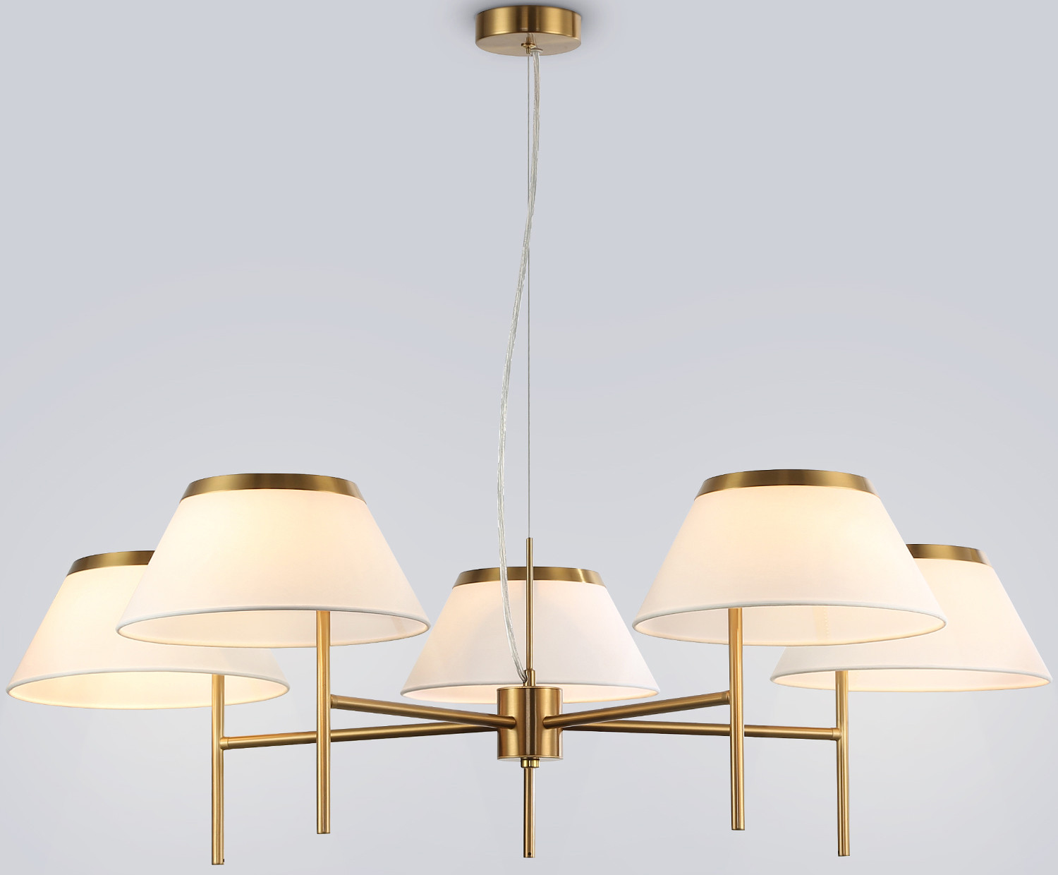 Люстра Ambrella LH72473/5 BS/WH (латунь/белый)