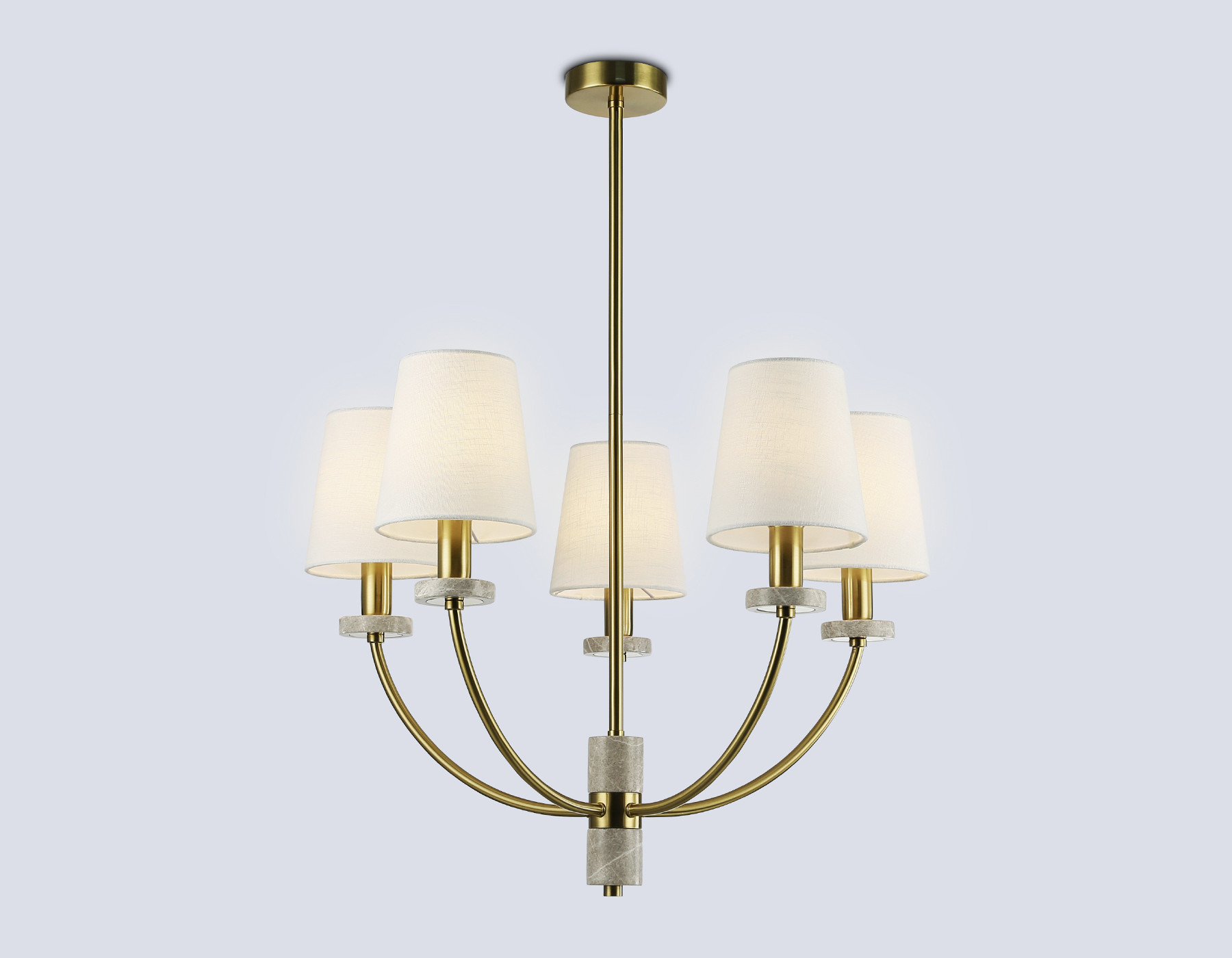 Люстра Ambrella LH75351/5 SB/WH (бронза/белый)