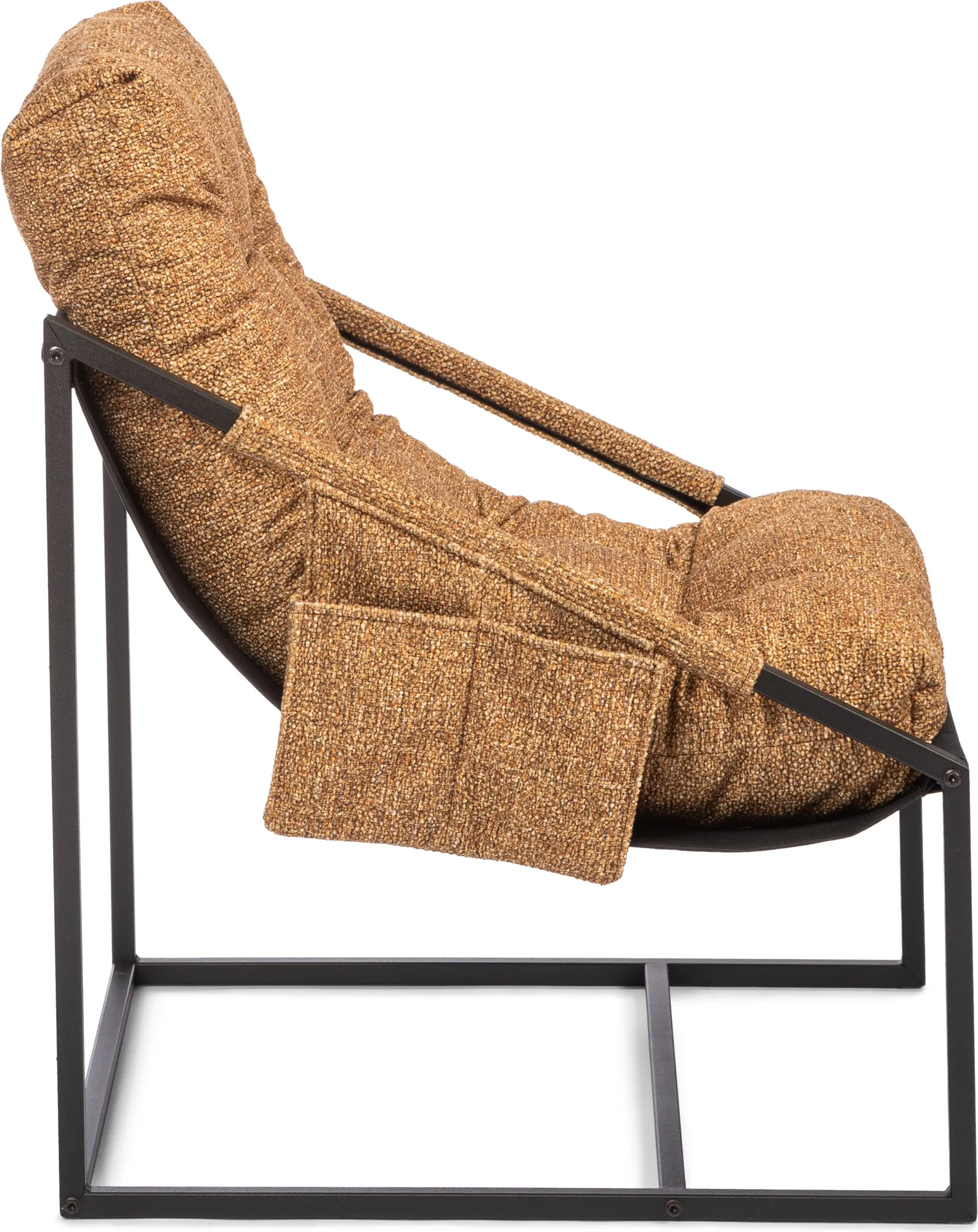 Кресло садовое Tetchair Чарли без подлокотника с карманом (велюр/букле VT shape amber) — фото 3