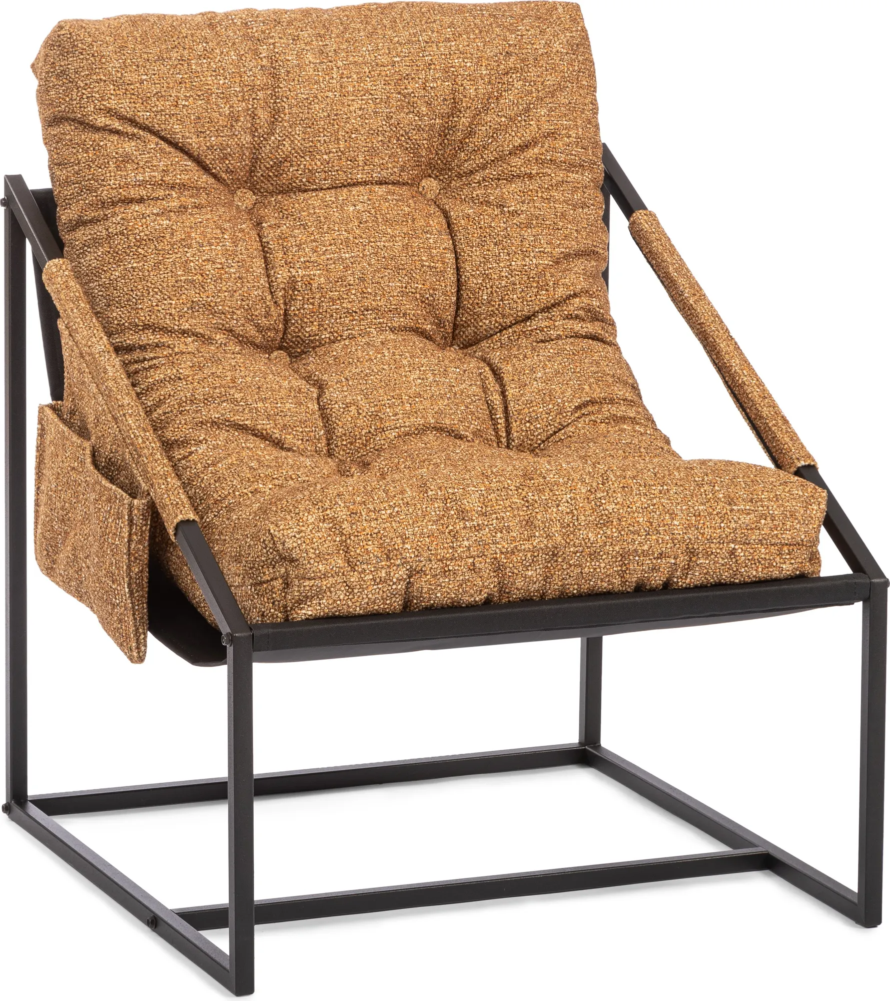 Кресло садовое Tetchair Чарли без подлокотника с карманом (велюр/букле VT shape amber)