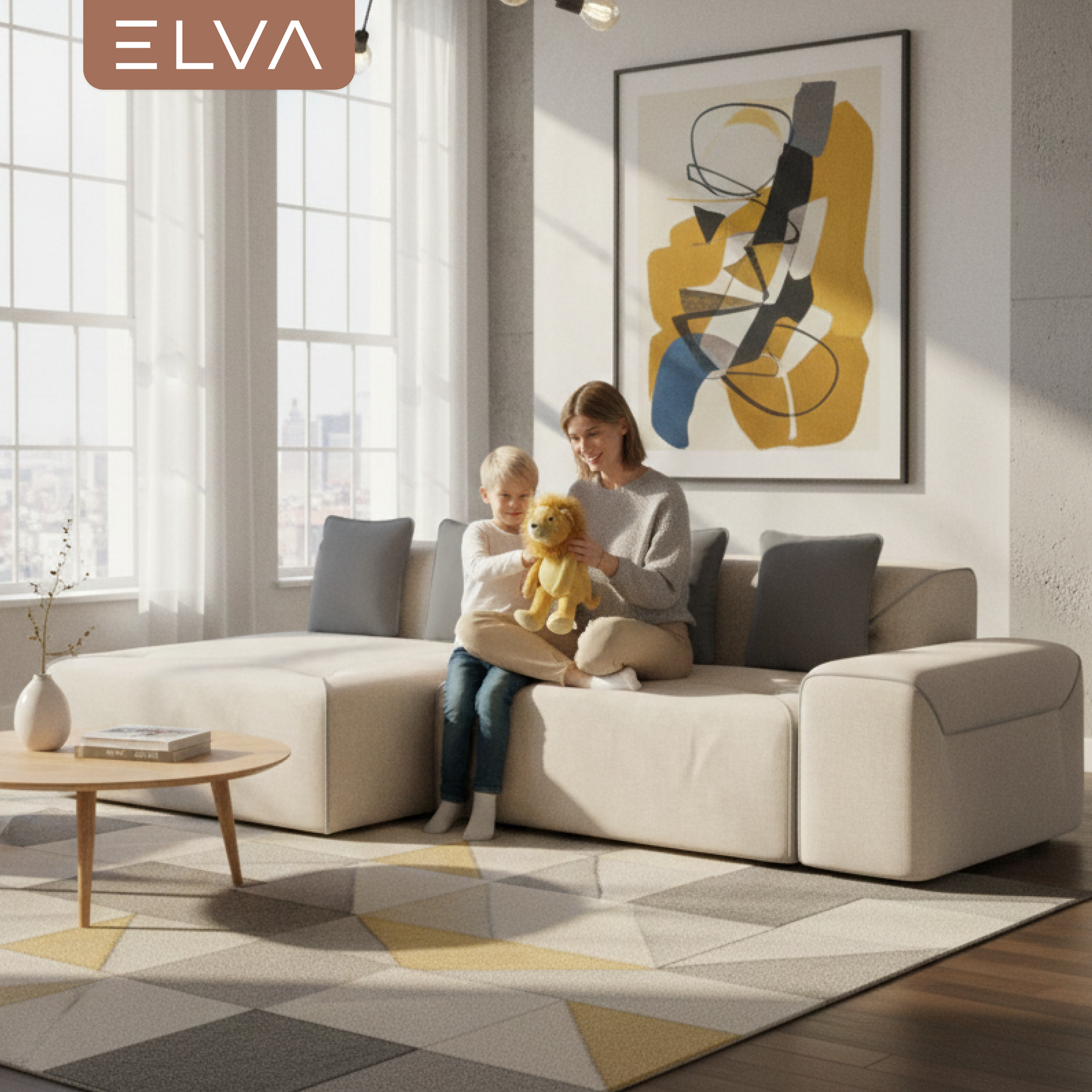 Диван угловой ELVA Порту К8Л-Т2С-А4П левый (Клэр 02/10) — фото 5
