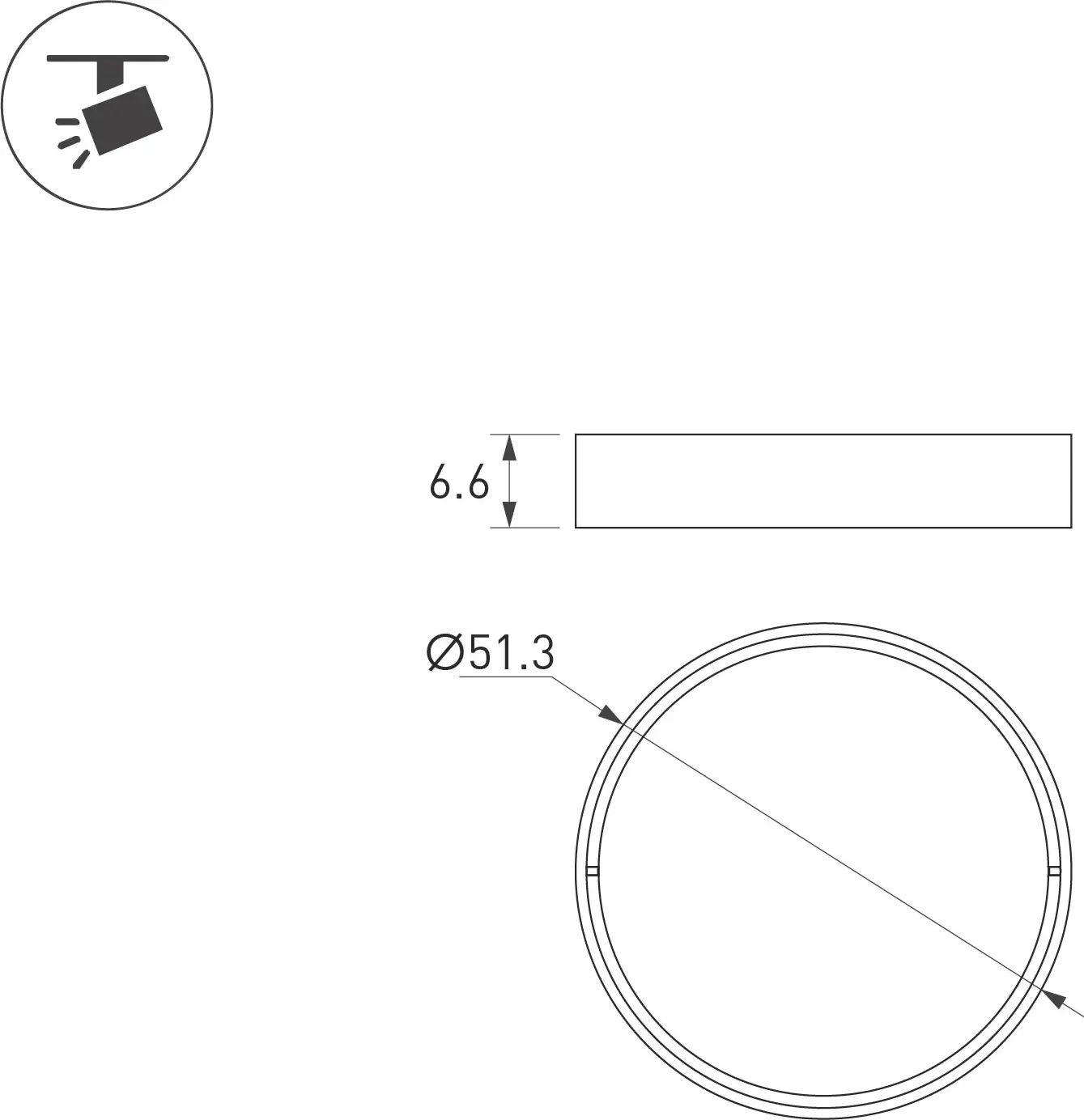 Светофильтр для трекового светильника Arlight LGD-ARTIFACT-COLORFUL-FRAME-R55 BK-RD / 057134 — фото 3
