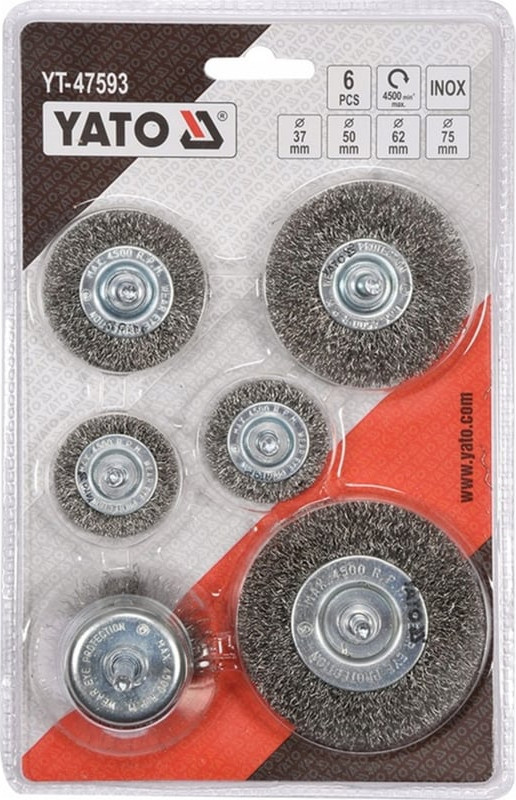 Набор щеток для электроинструмента Yato Inox YT-47593 (6шт) — фото 2