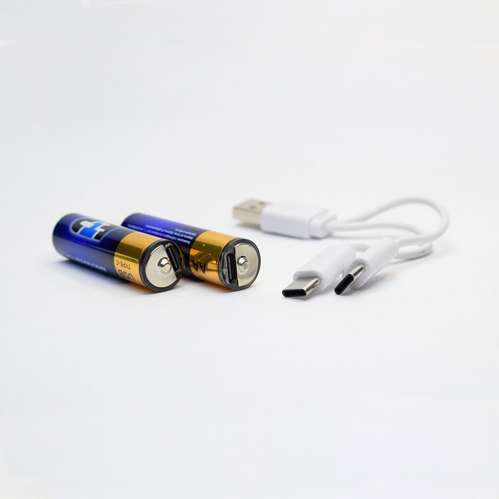 Комплект аккумуляторов ETP АА 1.5V 1650mwh Type-C + кабель / 104006 (2шт) — фото 4