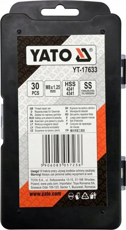 Набор футорок для восстановления резьбы Yato YT-17633 — фото 2
