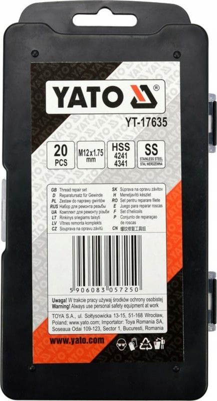 Набор футорок для восстановления резьбы Yato YT-17635 — фото 4