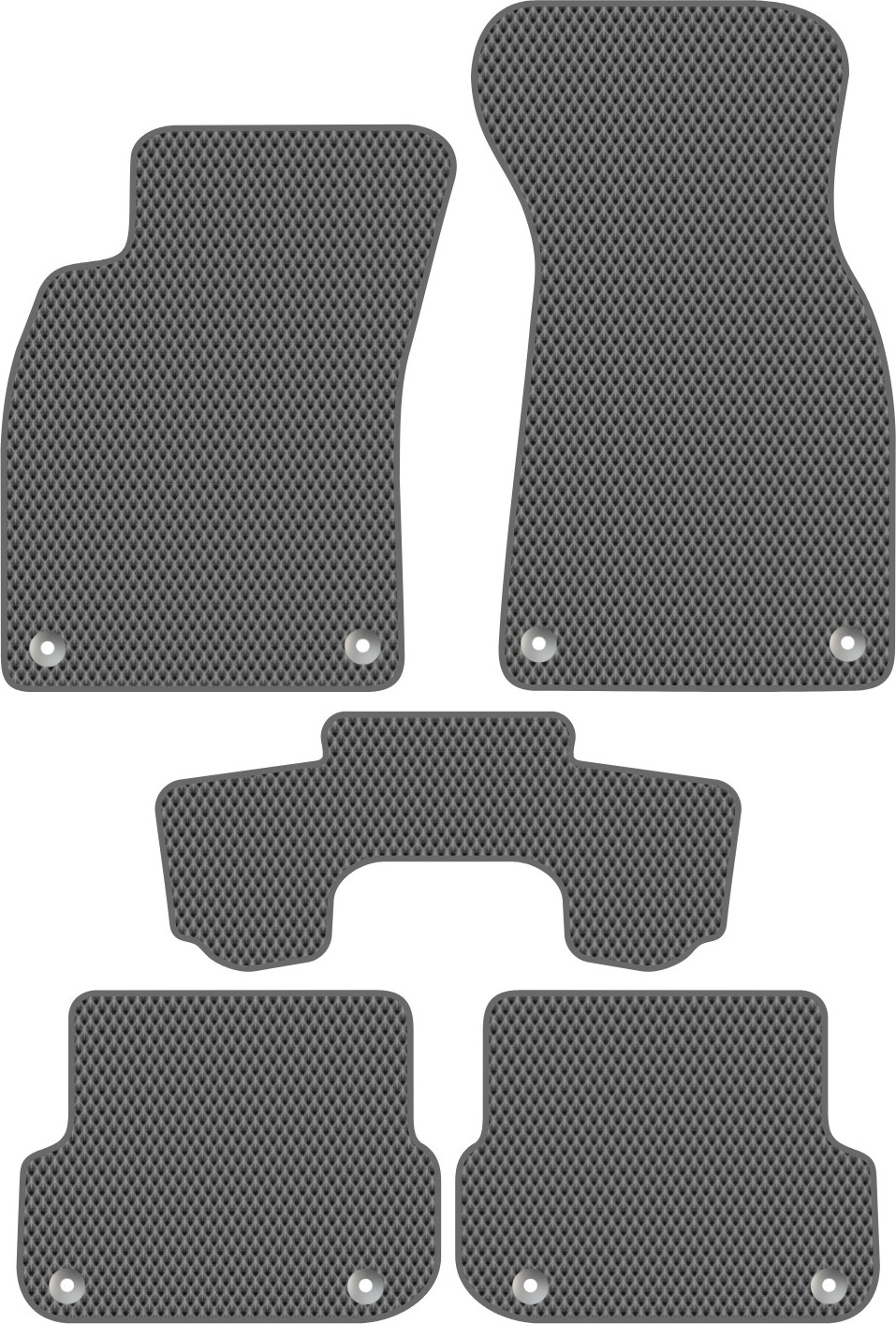 Комплект ковриков для авто Alicosta 2197_2-сер для Audi S6 универсал/седан/C6 2004-2010 (EVA ромб, серый)