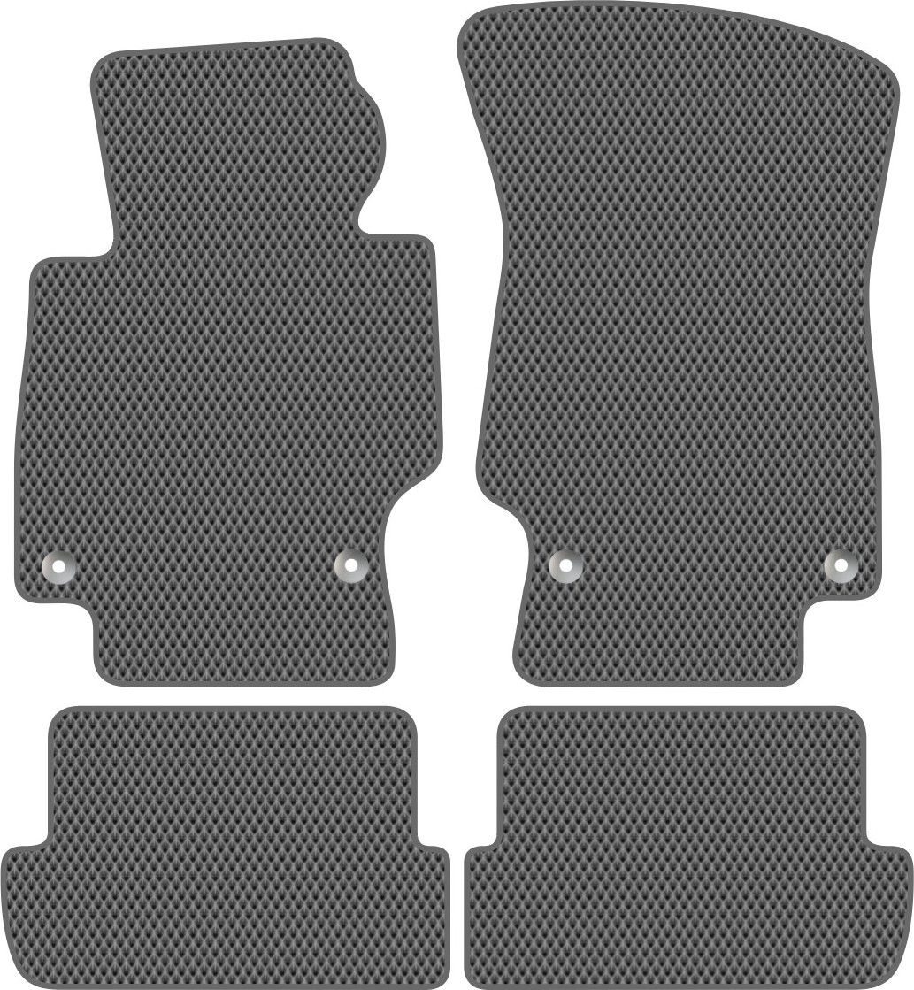 Комплект ковриков для авто Alicosta 0127_2-сер для Audi TT II кабриолет/купе/8J 2006-2014 (EVA ромб, серый)