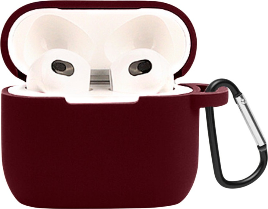 Чехол для наушников Bingo Silicone для Apple AirPods 3 (бордовый)