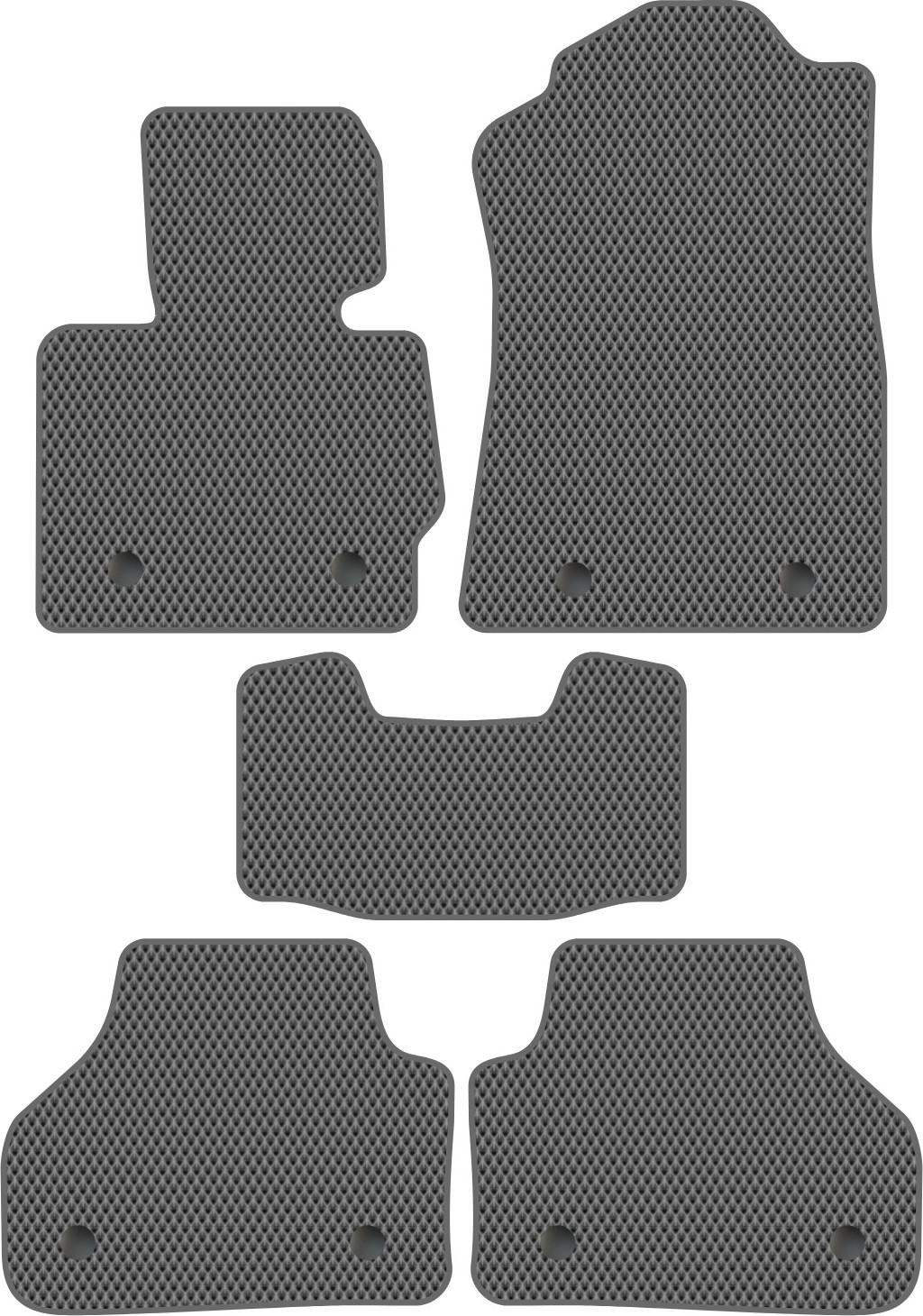 Комплект ковриков для авто Alicosta 0212_2-сер для BMW X3 II SUV/F25 2010-2017 (EVA ромб, серый)