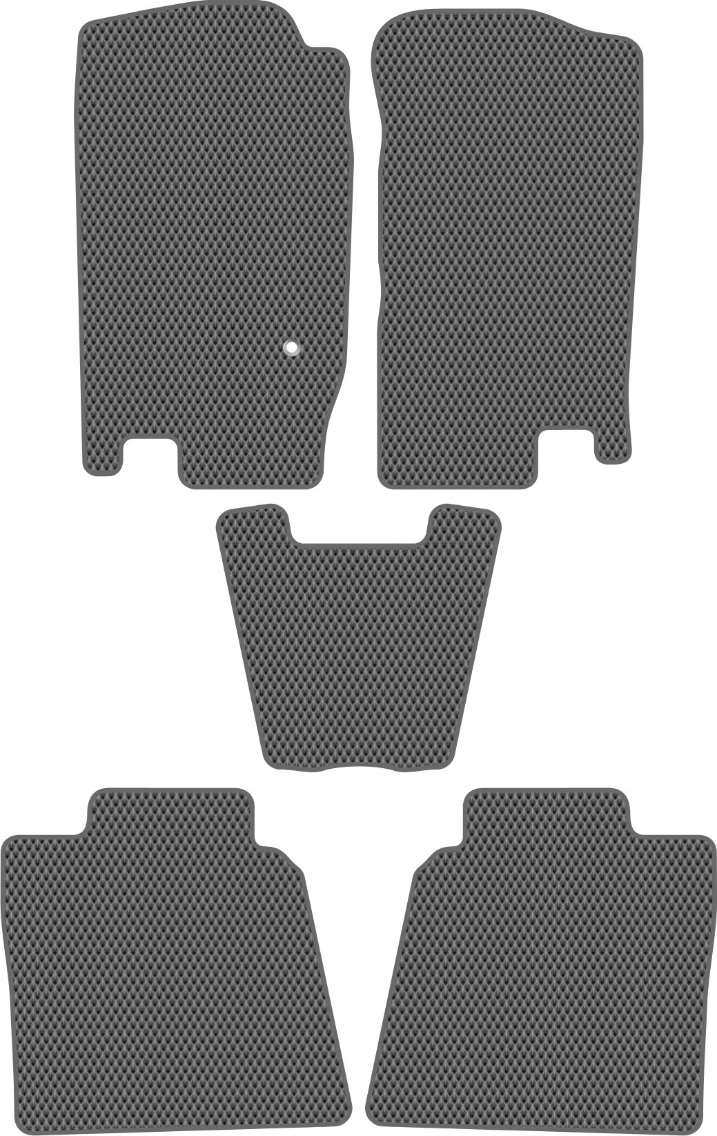 Комплект ковриков для авто Alicosta 1727_2-сер для Ford Explorer III SUV/U152 2001-2005 (EVA ромб, серый)
