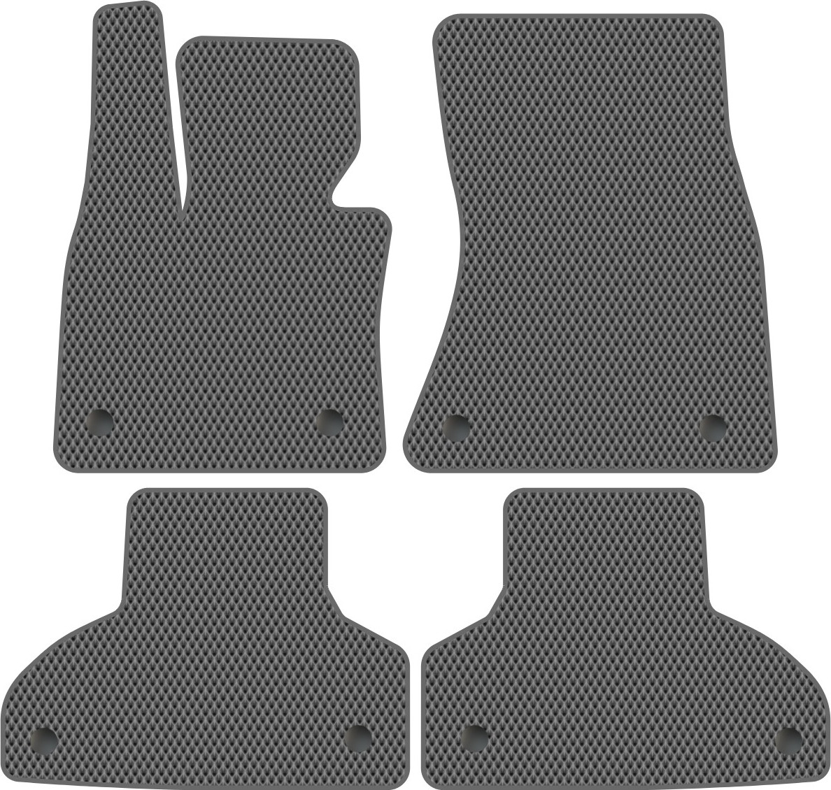 Комплект ковриков для авто Alicosta 0222_2-сер для BMW X5 III SUV/гибрид/F15 2013-2018 (EVA ромб, серый)