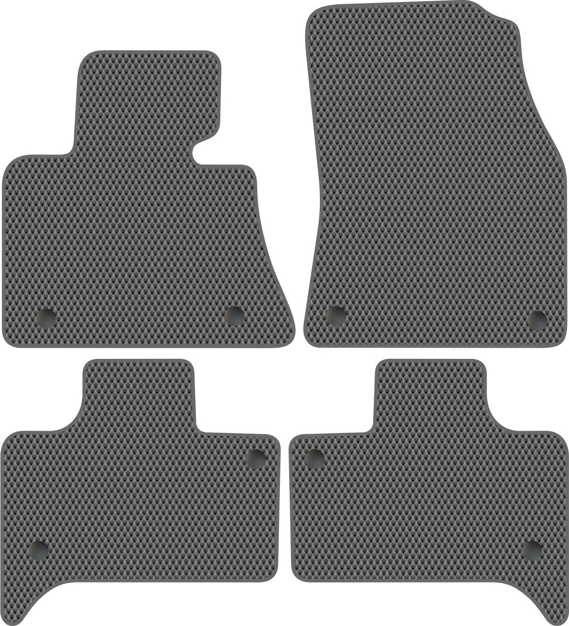 Комплект ковриков для авто Alicosta 2237_2-сер для BMW X5 I SUV/E53 2003-2006 (EVA ромб, серый)