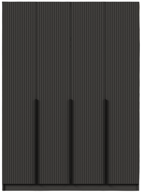Шкаф Black Red White SZF4D (графит/графит)