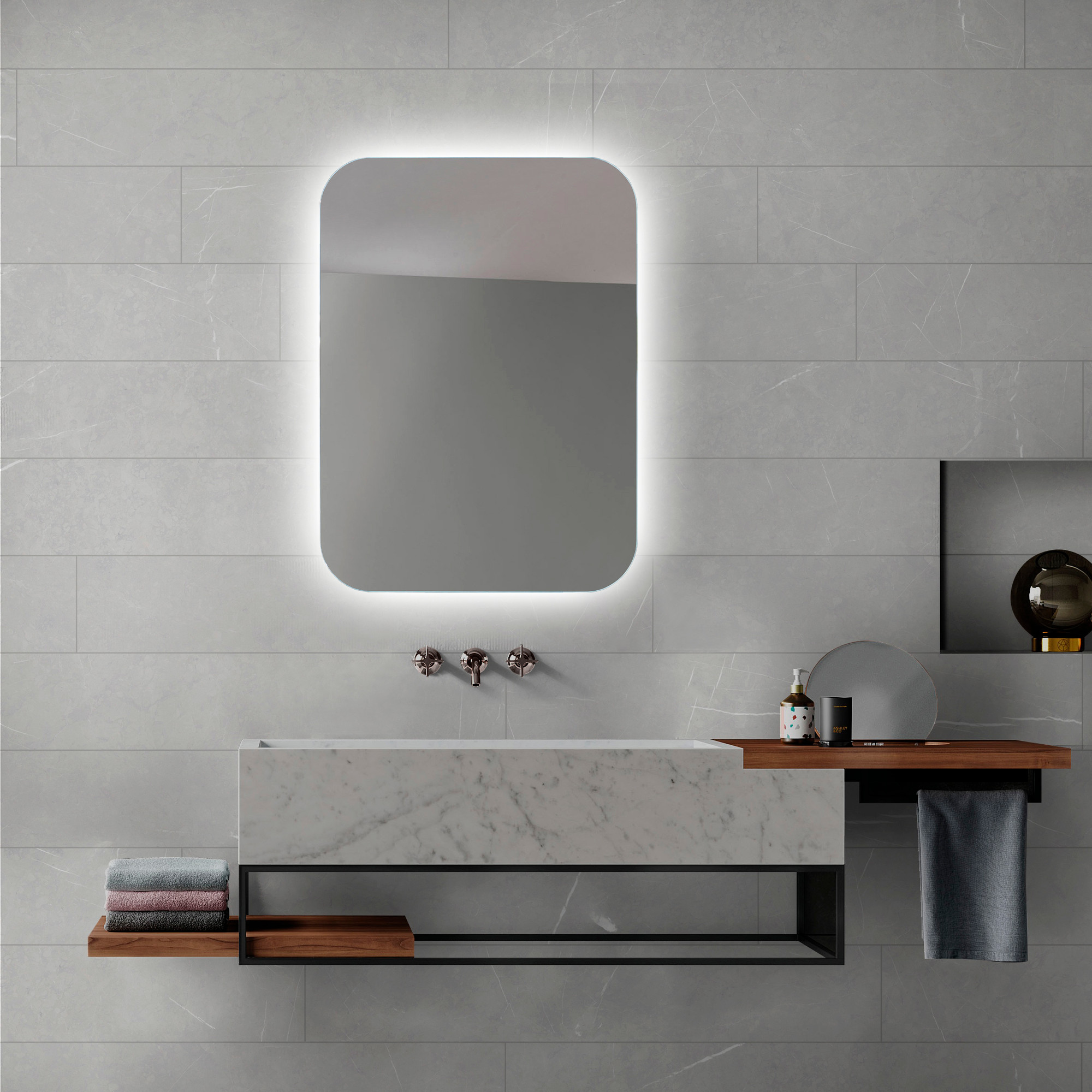 Зеркало Silver Mirrors Шампань Lite 50x70 / LED-00003024