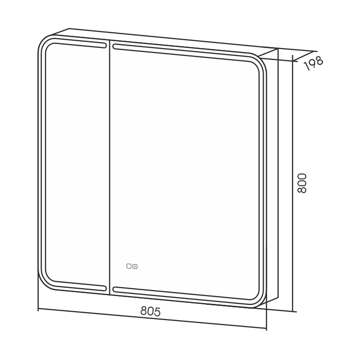 Шкаф с зеркалом для ванной Silver Mirrors Alliance 2 80.5x80 Slim / LED-00002920 — фото 6