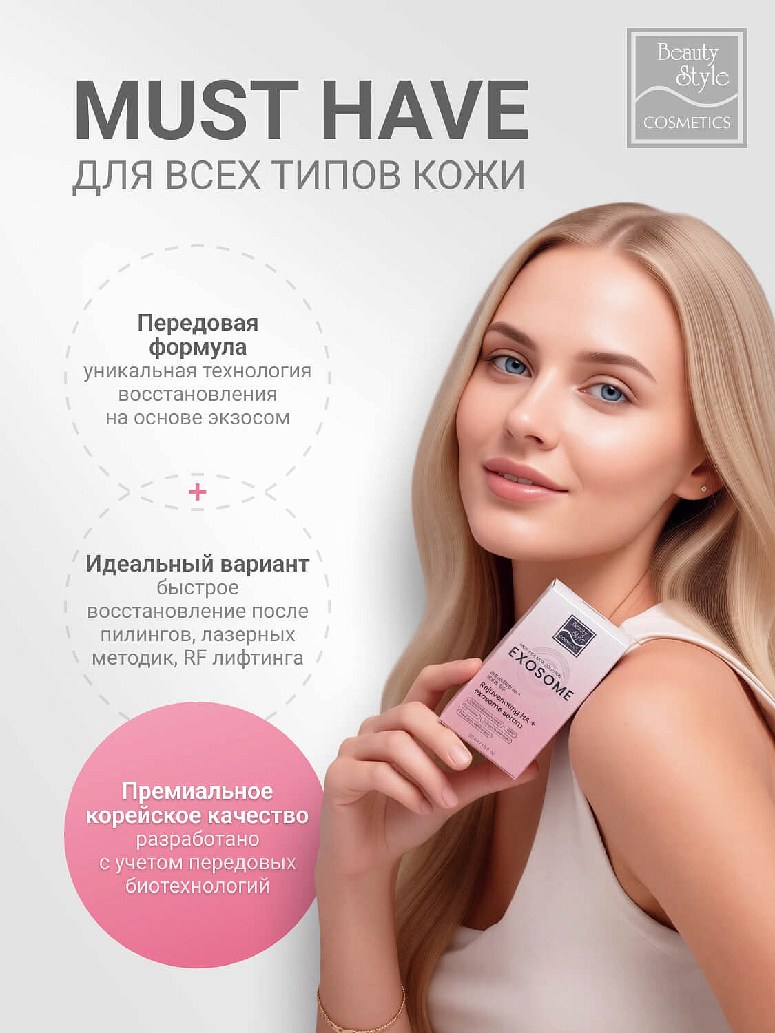Сыворотка для лица Beauty Style Rejuvenating HA + Exosome Serum (30мл) — фото 3