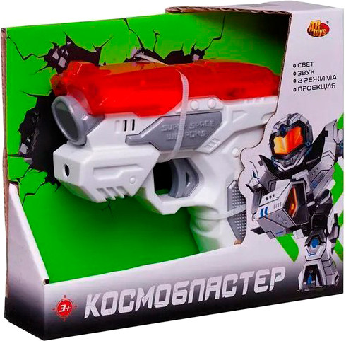Бластер игрушечный Abtoys PT-01766 (белый/серый/красный) — фото 2