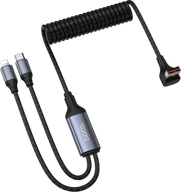 Кабель Hoco DU60 USB 2в1 (1.5м, черный) — фото 3
