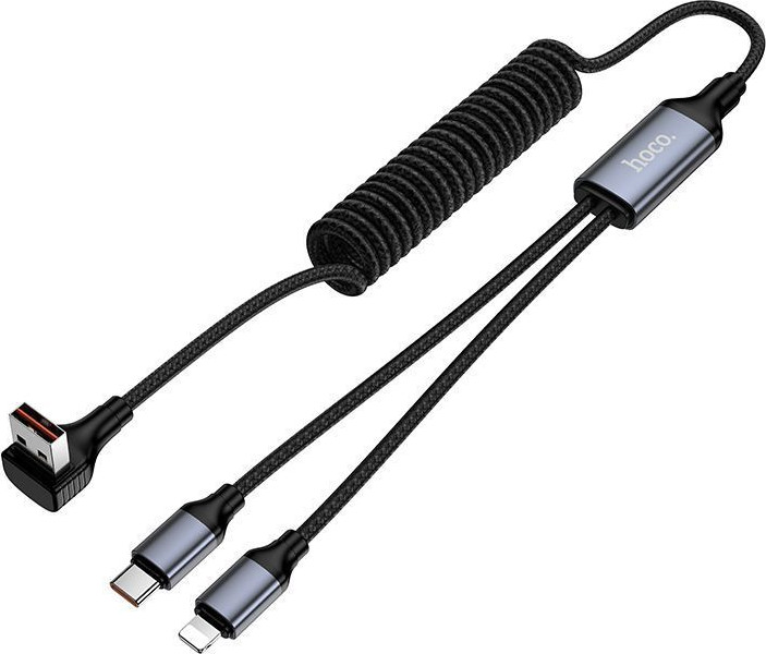 Кабель Hoco DU60 USB 2в1 (1.5м, черный) — фото 5