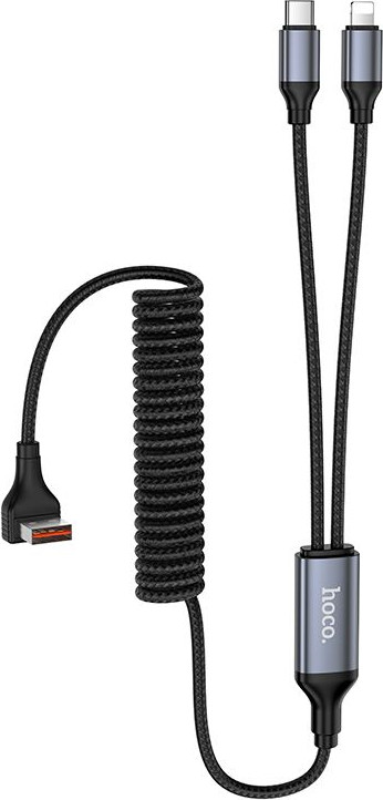 Кабель Hoco DU60 USB 2в1 (1.5м, черный)
