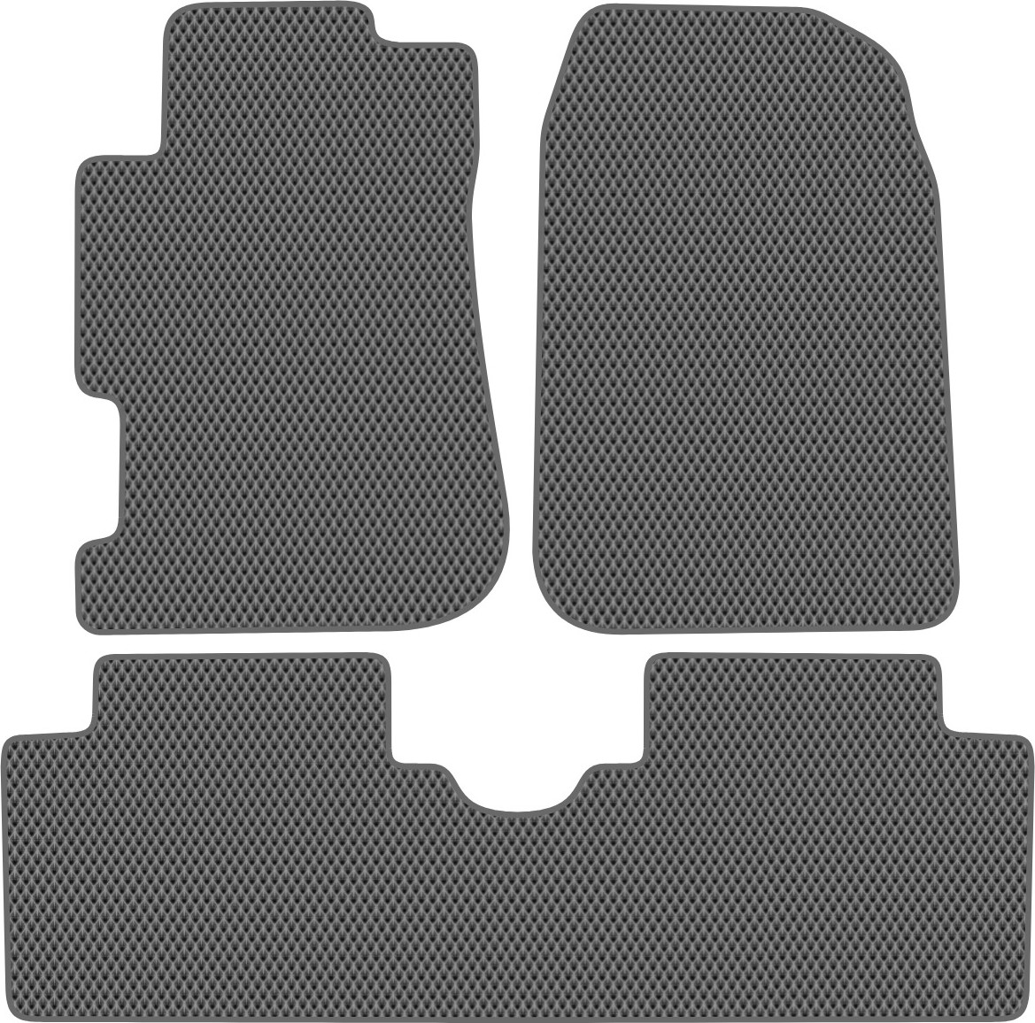 Комплект ковриков для авто Alicosta 2261_2-сер для Honda Civic VII седан/ES/EU/ES5/EP 2000-2006 (EVA ромб, серый)