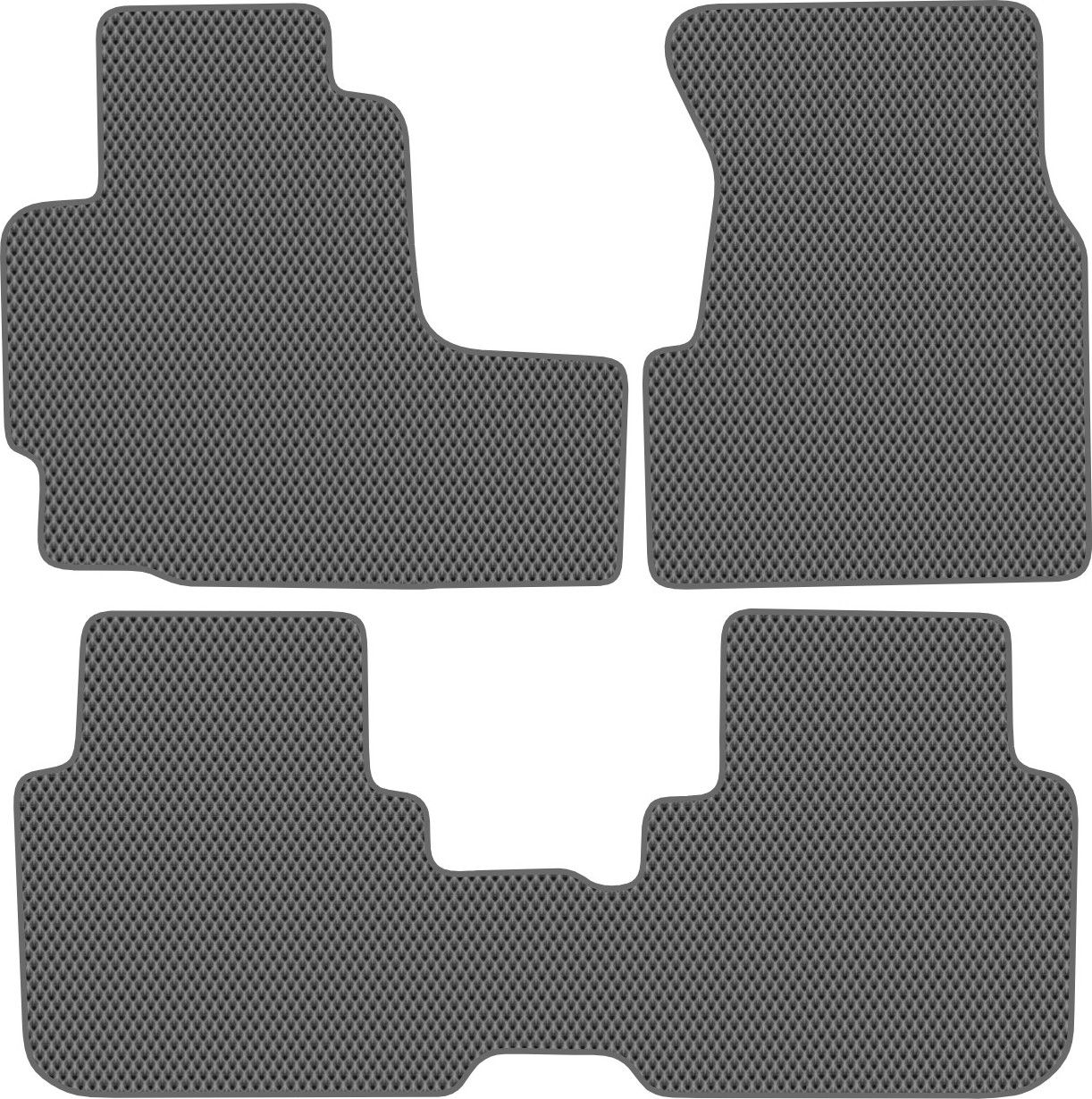 Комплект ковриков для авто Alicosta 0411_2-сер для Honda CR-V SUV/RD1/3 АКПП 1998-2001 (EVA ромб, серый)