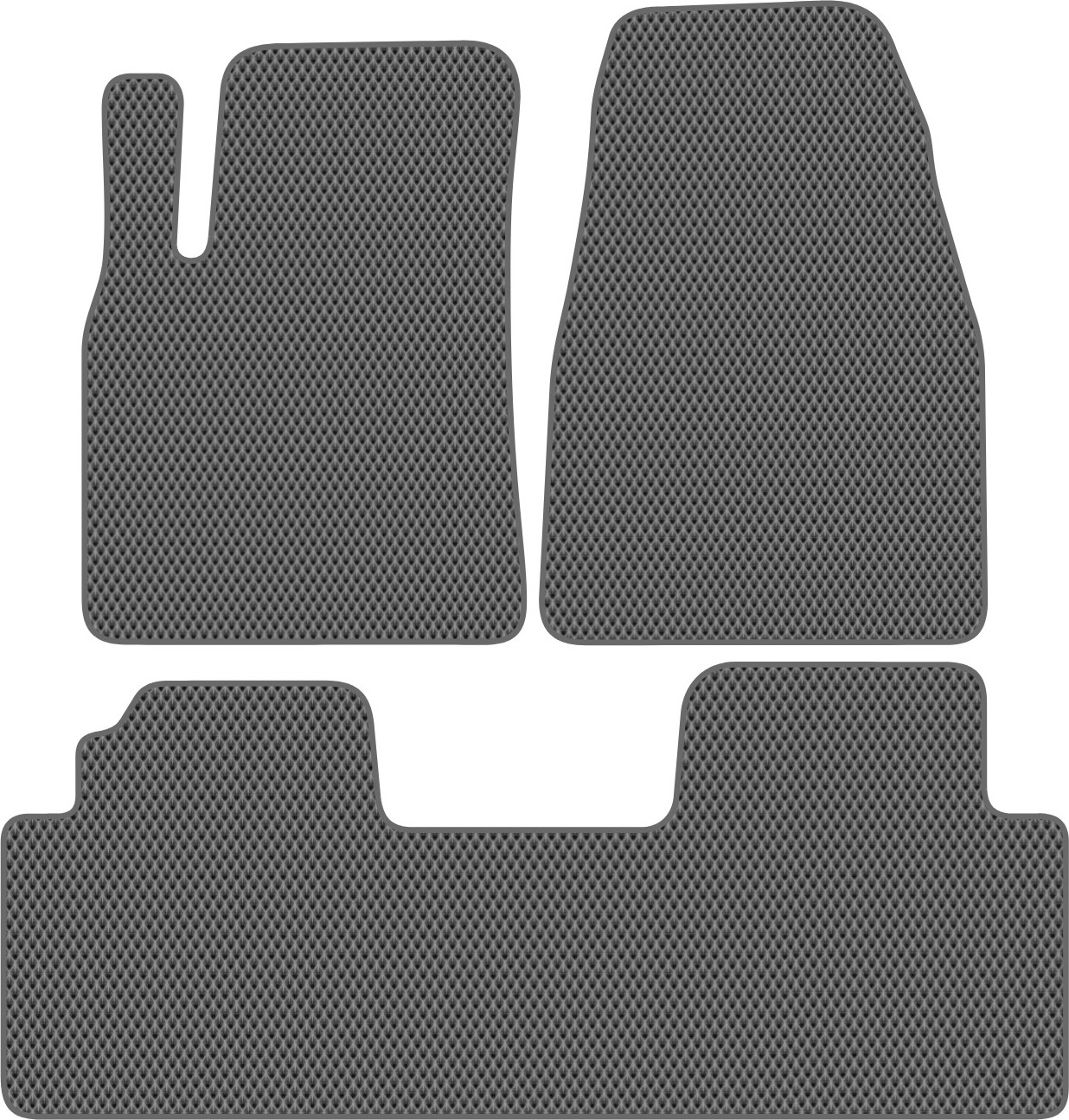 Комплект ковриков для авто Alicosta 0493_2-сер для Hyundai Matrix хэтчбек 5дв 2001-2010 (EVA ромб, серый) — фото 1