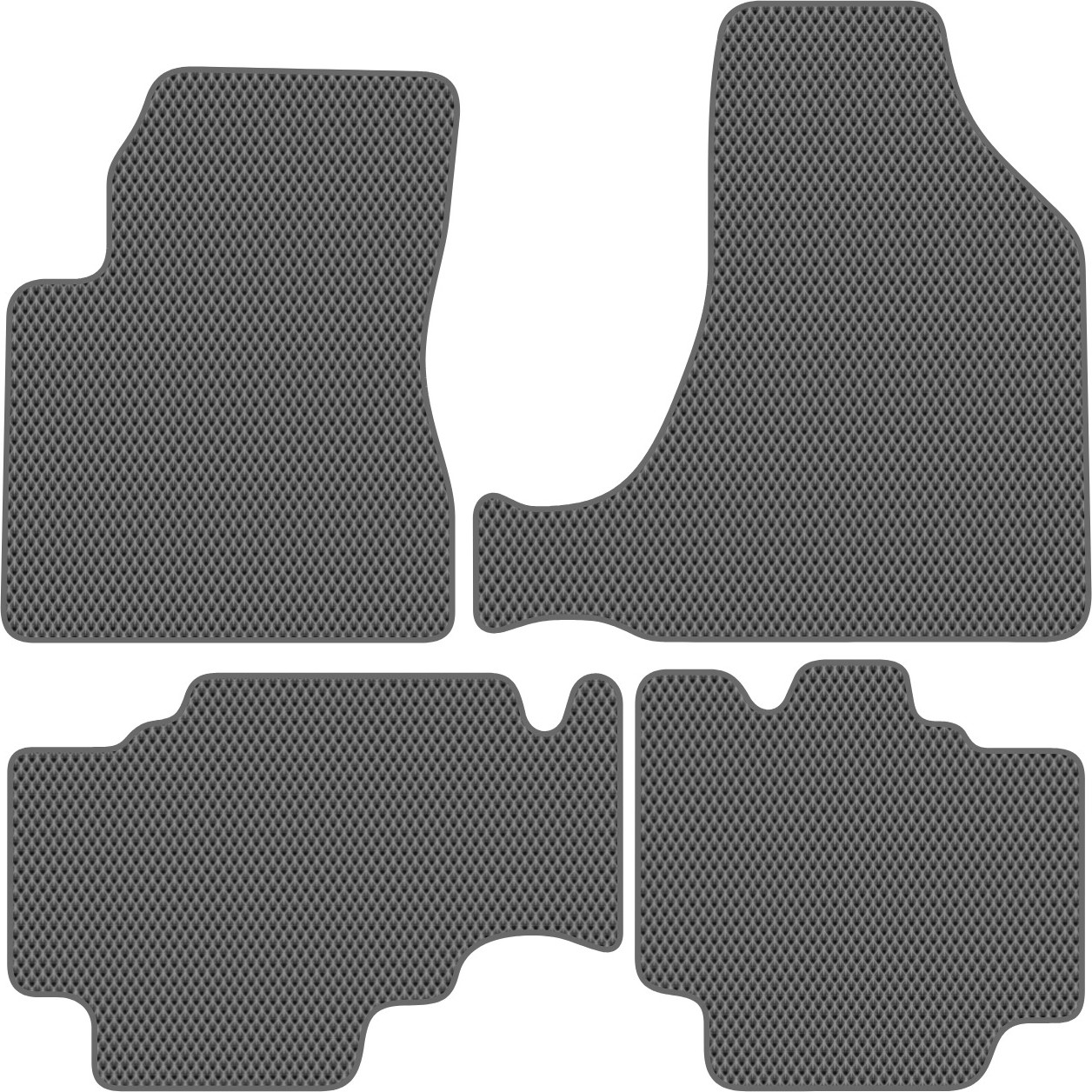 Комплект ковриков для авто Alicosta 0513_2-сер для Hyundai Tucson I SUV/JM 2004-2009 (EVA ромб, серый)