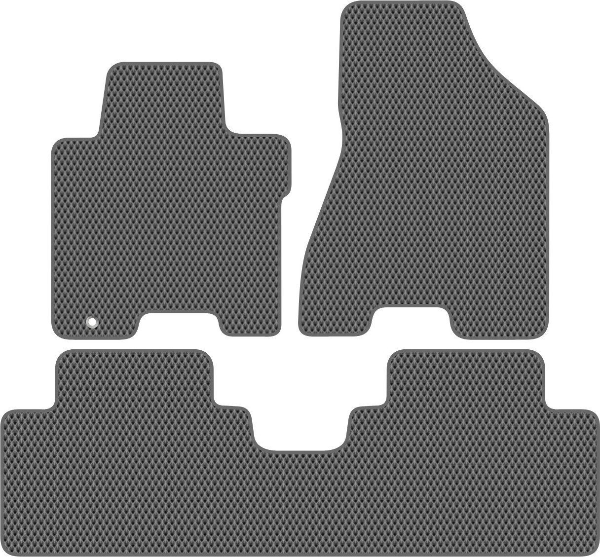 Комплект ковриков для авто Alicosta 0603_2-сер для Kia Sportage II SUV/KM 2006-2010 (EVA ромб, серый)