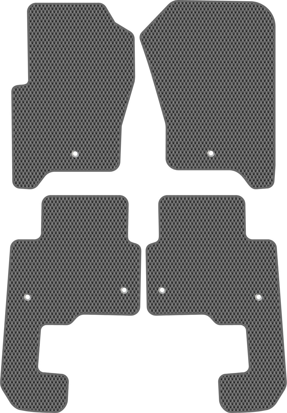 Комплект ковриков для авто Alicosta 0636_2-сер для Land Rover Discovery IV SUV/L319 2009-2017 (EVA ромб, серый)
