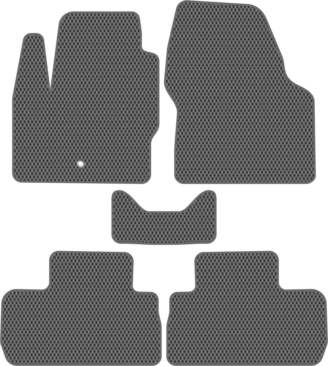 Комплект ковриков для авто Alicosta 1567_2-сер для Land Rover Freelander II SUV/L359 2006-2010 (EVA ромб, серый) — фото 1