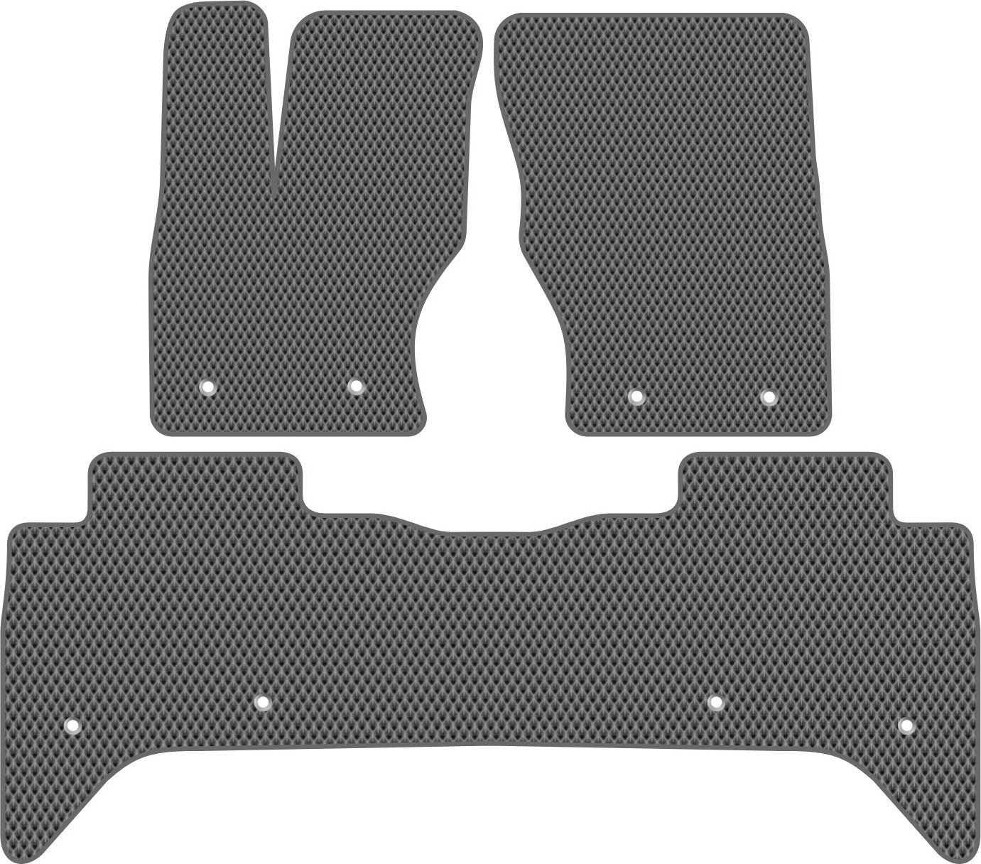 Комплект ковриков для авто Alicosta 0652_2-сер для Land Rover Range Rover IV SUV/L405 2017-2022 (EVA ромб, серый)