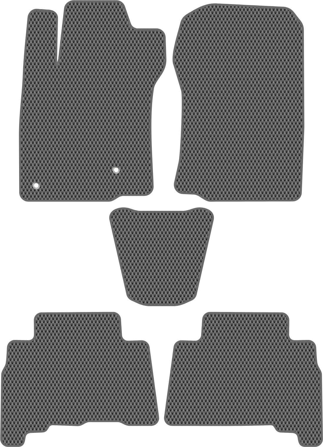 Комплект ковриков для авто Alicosta 0682_2-сер для Lexus GX460 II SUV/J150 2009-2013 (EVA ромб, серый)