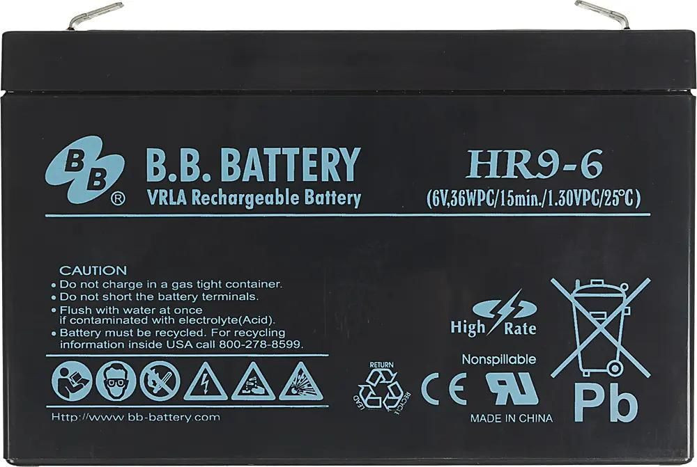 Аккумуляторная батарея BB HR 9-6 (6В/9Ач) — фото 2