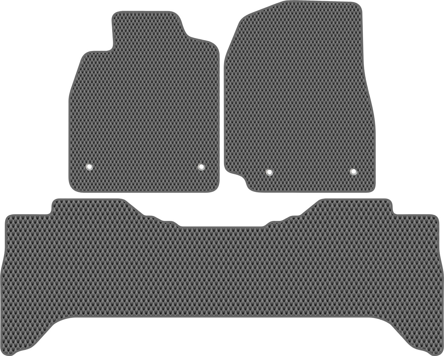 Комплект ковриков для авто Alicosta 2350_2-сер для Lexus LX470 SUV/J100 2002-2007 (EVA ромб, серый) — фото 1