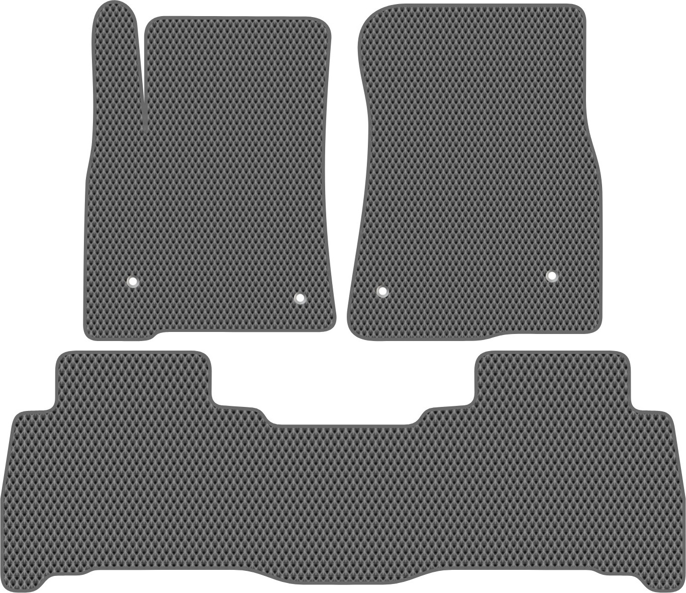 Комплект ковриков для авто Alicosta 0693_2-сер для Lexus LX570 III SUV/J200 2007-2012 (EVA ромб, серый)