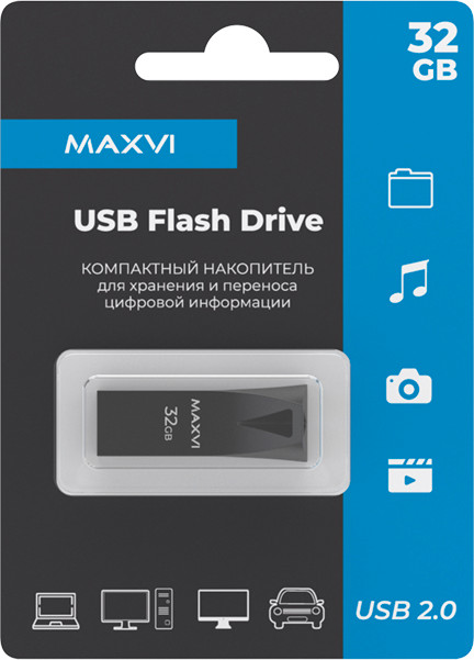 USB flash накопитель Maxvi MK2 32GB (темно-серый) — фото 4